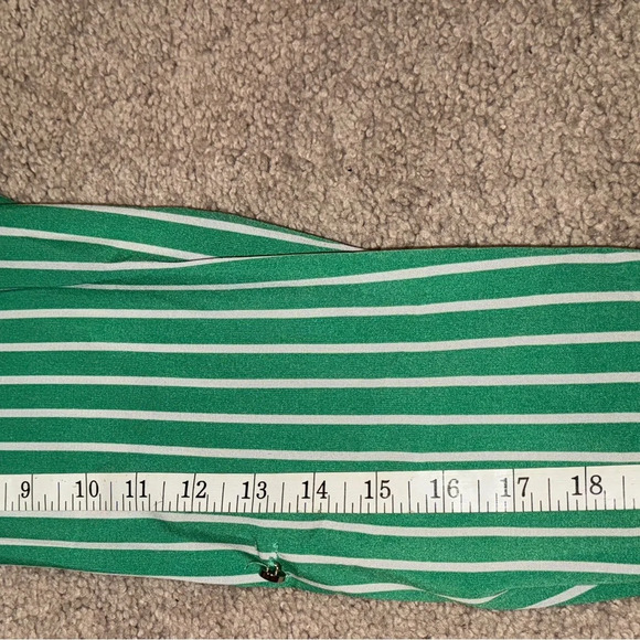 Notations Women's Green /White/Striped Button Front Dress Shirt Size L - Picture 7 of 9